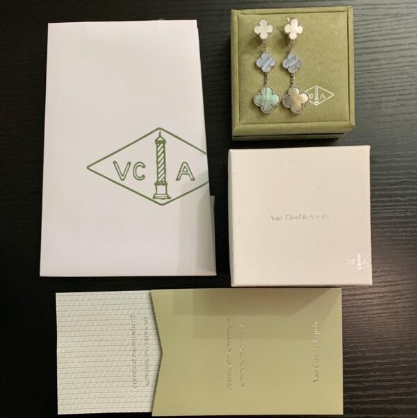 Van Cleef & Arpels. Magic Alhambra earrings, 3 motifs