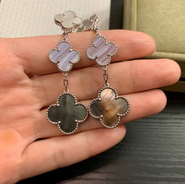 Van Cleef & Arpels. Magic Alhambra earrings, 3 motifs