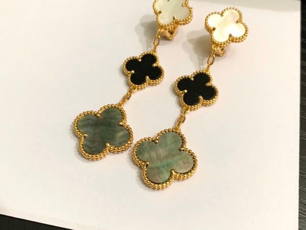Van Cleef & Arpels. Magic Alhambra earrings, 3 motifs