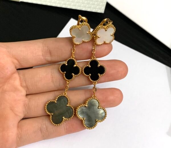 Van Cleef & Arpels. Magic Alhambra earrings, 3 motifs