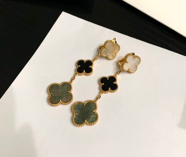 Van Cleef & Arpels. Magic Alhambra earrings, 3 motifs