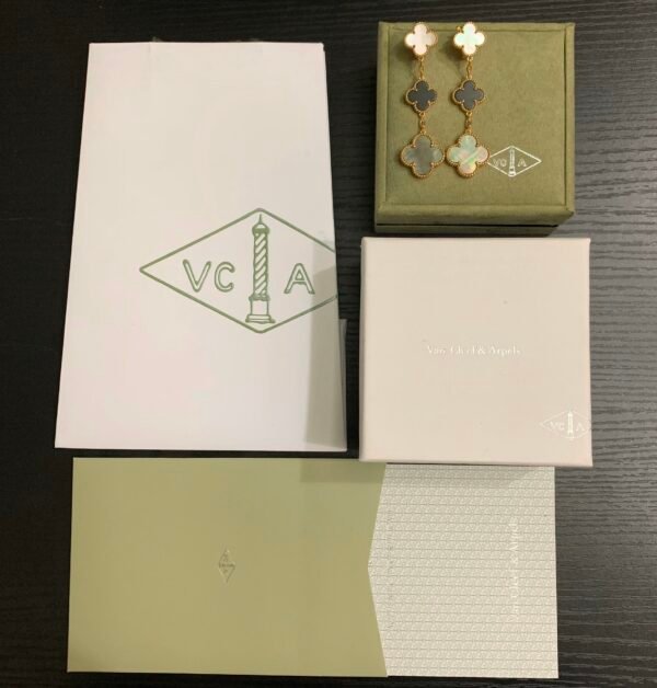 Van Cleef & Arpels. Magic Alhambra earrings, 3 motifs