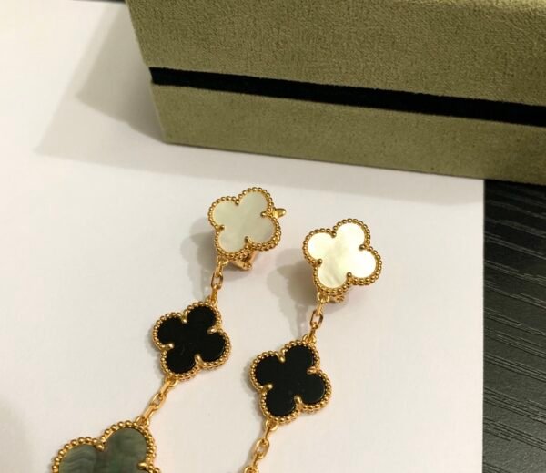 Van Cleef & Arpels. Magic Alhambra earrings, 3 motifs