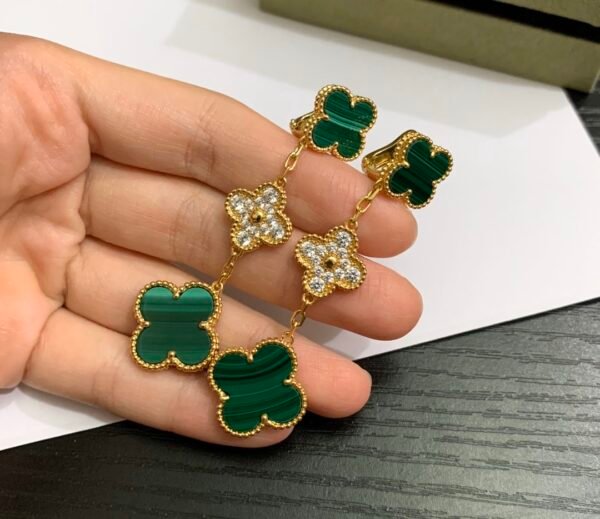 Van Cleef & Arpels. Magic Alhambra earrings, 3 motifs