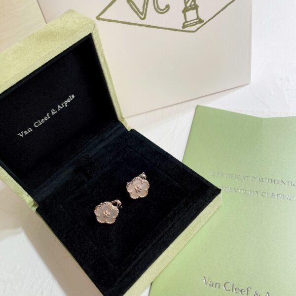 Van Cleef & Arpels. Lucky Spring earrings, plum blossom