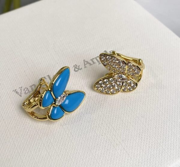 Van Cleef & Arpels. Two Butterfly earrings