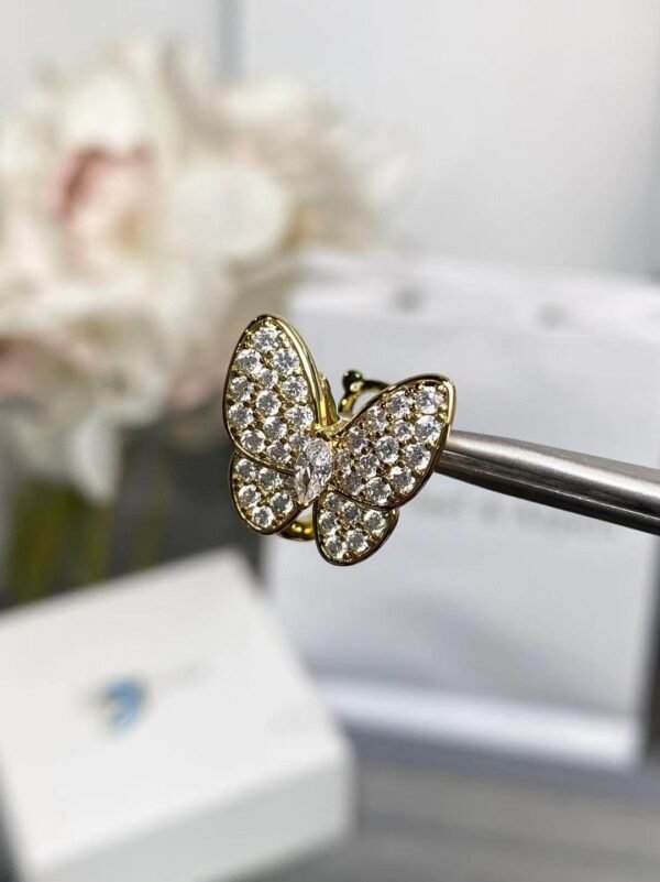 Van Cleef & Arpels. Two Butterfly earrings