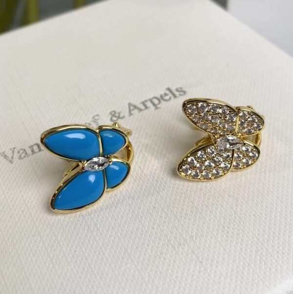 Van Cleef & Arpels. Two Butterfly earrings