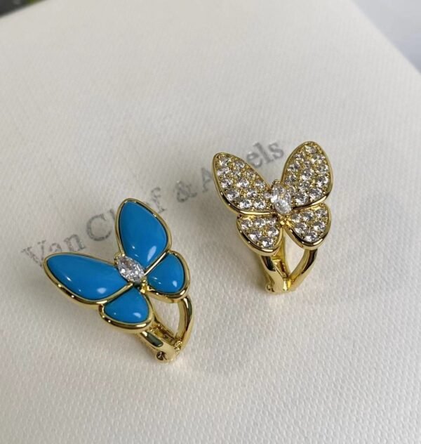 Van Cleef & Arpels. Two Butterfly earrings