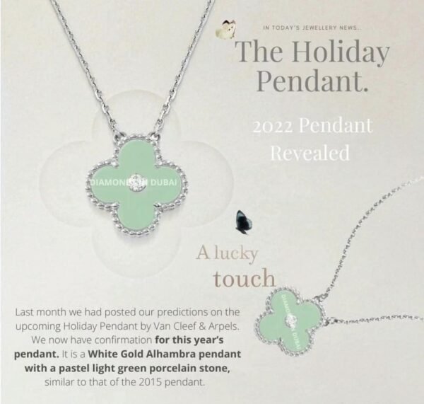472717987_1009175427914872_2589213452492382173_n Van Cleef & Arpels. Vintage Alhambra Diamond Two Tone Holiday Pendant 2022