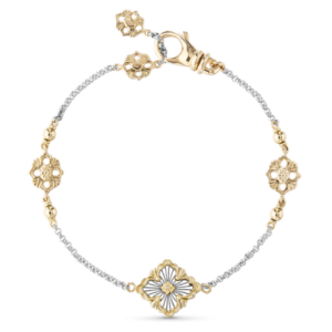 BUCCELLATI. OPERA TULLE YELLOW AND WHITE GOLD RAGGIERA BRACELET