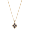 BUCCELLATI. OPERA TULLE PENDANT IN YELLOW GOLD WITH BLUE ENAMEL
