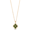 BUCCELLATI. OPERA TULLE PENDANT IN YELLOW GOLD WITH GREEN ENAMEL