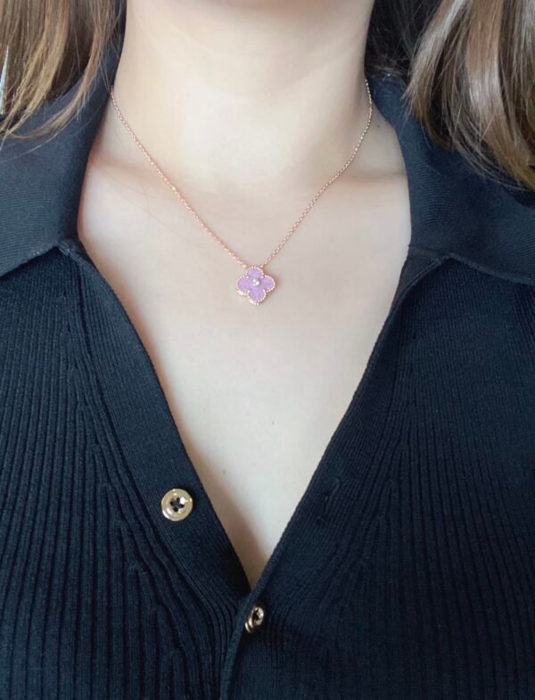 Van Cleef & Arpels. Vintage Alhambra Diamond Two Tone Holiday Pendant 2021