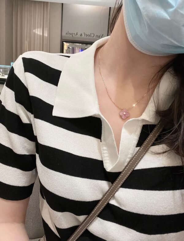 Van Cleef & Arpels. Vintage Alhambra Diamond Two Tone Holiday Pendant 2021