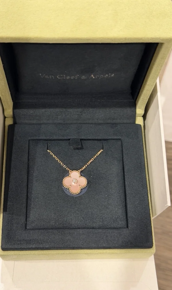 Van Cleef & Arpels. Vintage Alhambra Diamond Two Tone Holiday Pendant 2025