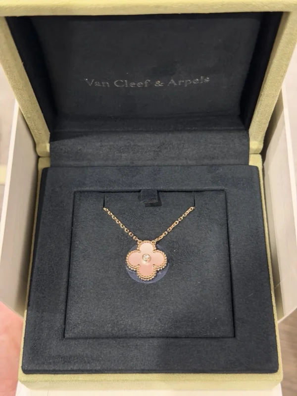 Van Cleef & Arpels. Vintage Alhambra Diamond Two Tone Holiday Pendant 2025