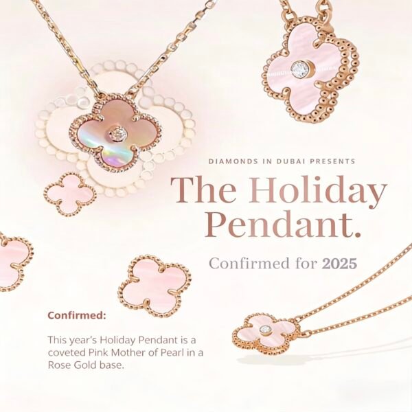 Van Cleef & Arpels. Vintage Alhambra Diamond Two Tone Holiday Pendant 2025