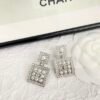 CHANEL. Pavé Diamond & Pearl Perfume Bottle Stud Earrings