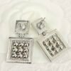 CHANEL. Pavé Diamond & Pearl Perfume Bottle Stud Earrings